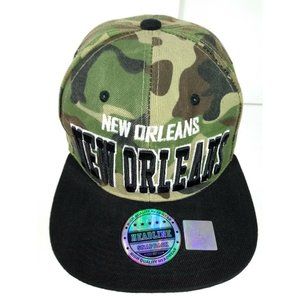 Embroidered & Camo NEW ORLEANS Hat Cap Trucker Snapback by Headline